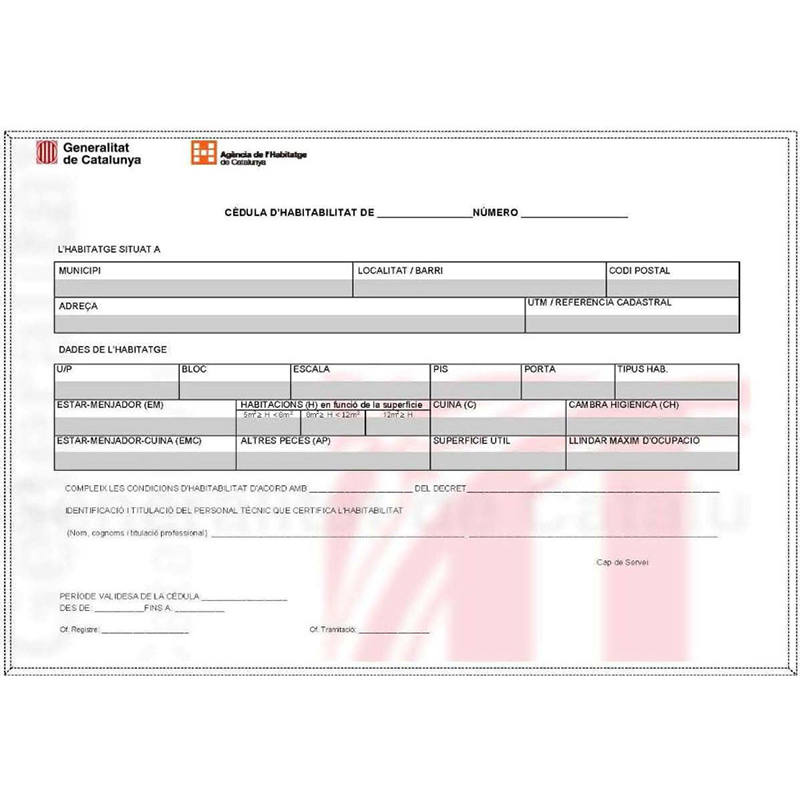 Certificate of habitability (CHB)